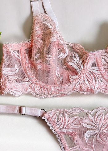 Pembe Nakışlı Bralet Takım - Görsel 4