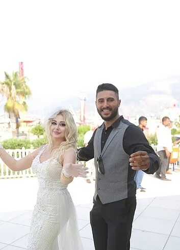 38 Beden beyaz Renk Nikah elbisesi