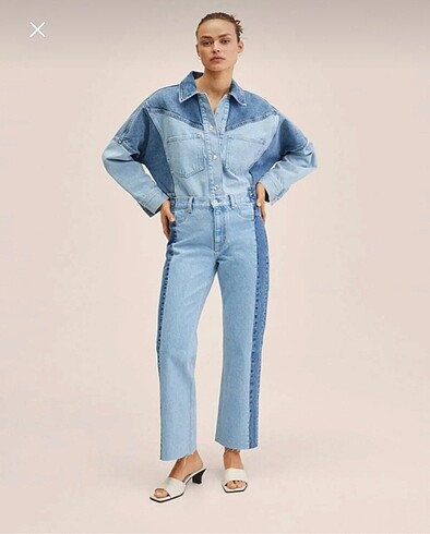 Mango çift renkli jean
