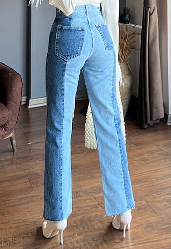 36 Beden Mango çift renkli jean