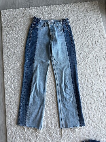 36 Beden mavi Renk Mango çift renkli jean