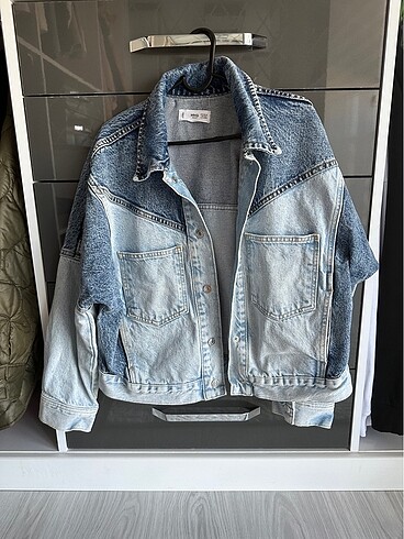 xs Beden Mango çift renkli denim ceket