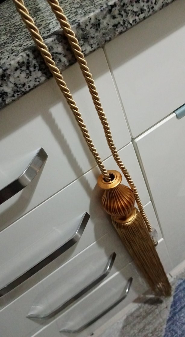 Altın Renkli Nakışlı Perde Bağı - Görsel 2