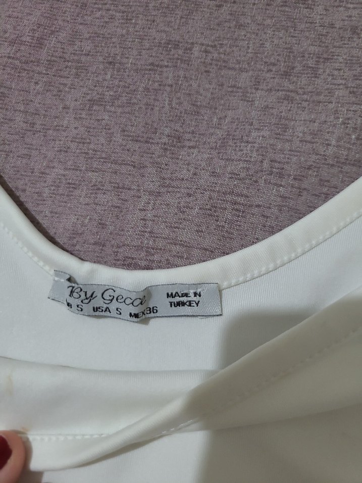 Uzun Kollu Beyaz U Yaka Kadın Bluz - Görsel 4