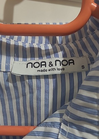 Mavi Çizgili Uzun Kollu Pamuklu Gömlek - Görsel 4