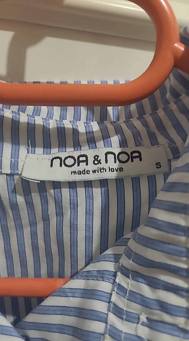 Mavi Çizgili Uzun Kollu Pamuklu Gömlek - Görsel 4