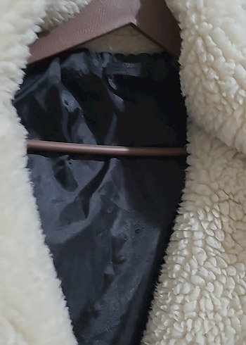 Bej Kadın Midi Peluş Kaban - Görsel 5