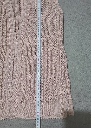 Bej V Yaka Triko Kadın Yelek - Görsel 4