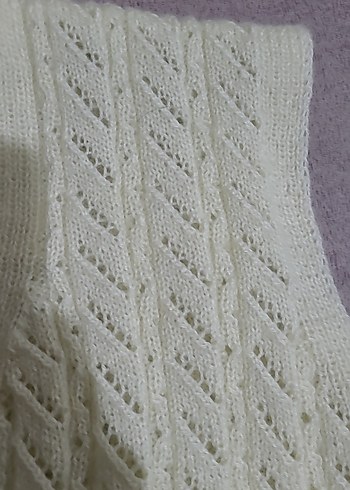 Kadın Gri Örgü V Yaka Kolsuz Yelek - Görsel 3