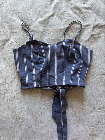 Bağcıklı crop top
