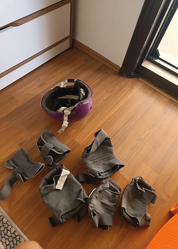 Gri Biker Motokros Dizlik, Cırtlı - Görsel 3