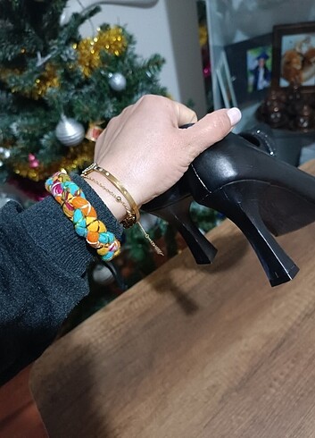 37,5 Beden siyah Renk Stiletto ayakkabı