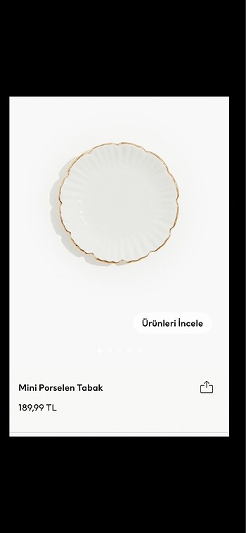 H&M Home H&M sıfır etiketli 1 ADET mini tabak