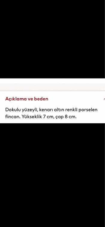 H&M 1 adet H&M etiketli sıfır küçük dokulu fincan