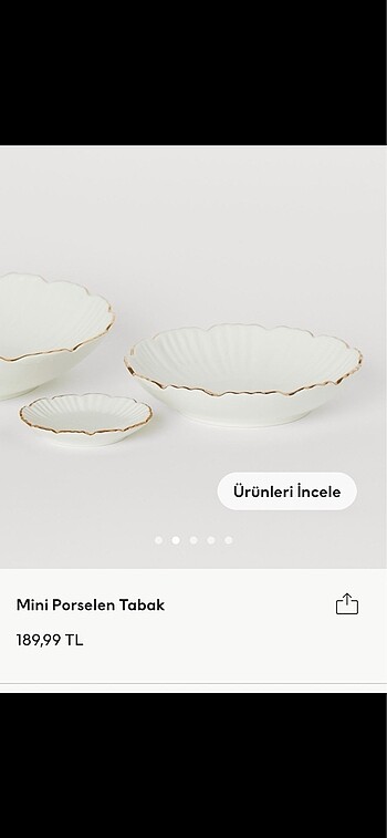 H&M Home H&M sıfır etiketli 1 ADET mini tabak, son fiyattır