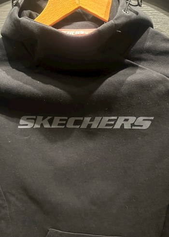 xs Beden siyah Renk Skechers siyah Uzun Kollu Kapüşonlu kadın Sweatshirt