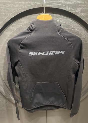 Skechers siyah Uzun Kollu Kapüşonlu kadın Sweatshirt