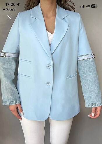 xl Beden mavi Renk Blazer ceket