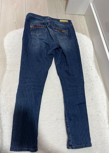 Polo Çizgili Kadın Denim Pantolon - Görsel 2