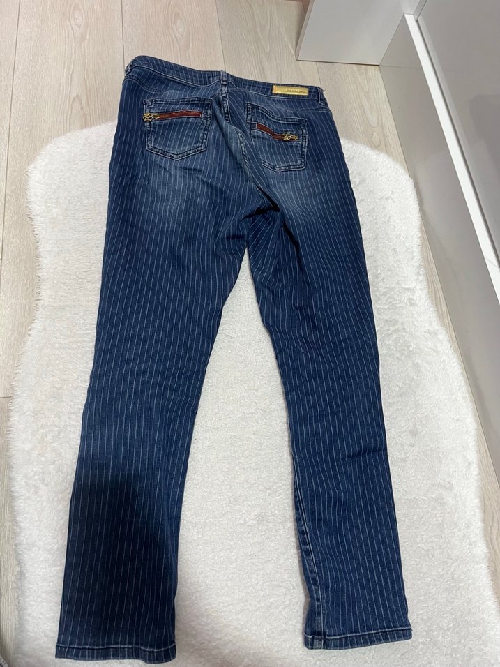 Polo Çizgili Kadın Denim Pantolon - Görsel 2