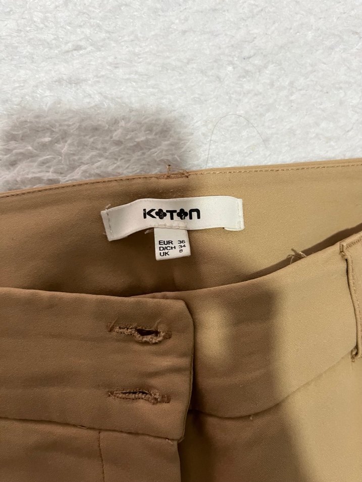 Bej Kadın Kumaş Pantolon - Görsel 2