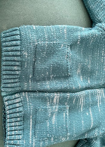 Erkek Çocuk Mavi Kapüşonlu Triko Hırka - Görsel 3