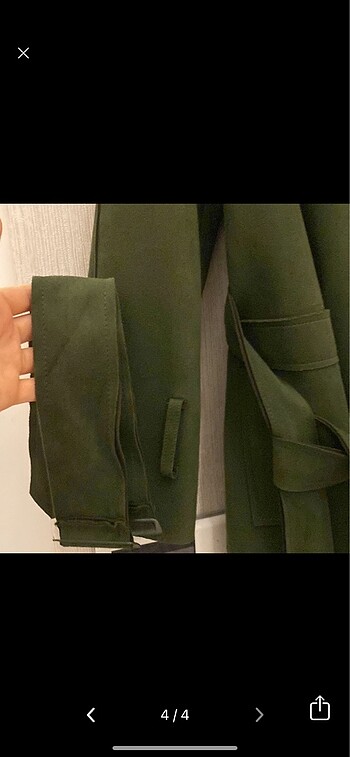 m Beden yeşil Renk Stradivarius yeşil renkli trenç