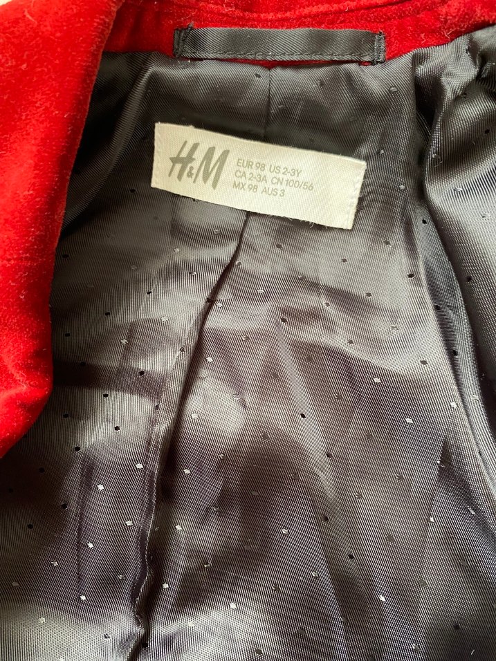 Erkek Çocuk Kırmızı Süet ceket - Görsel 4