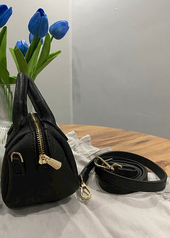 Vakko Siyah Deri Kadın Çanta - Görsel 3