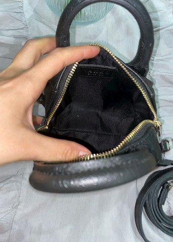 Vakko Siyah Deri Kadın Çanta - Görsel 2