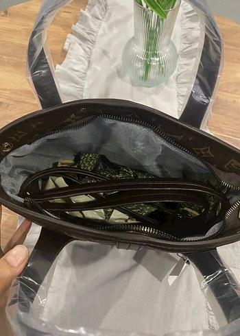 Klasik Kahverengi Deri Kadın Çanta - Görsel 2