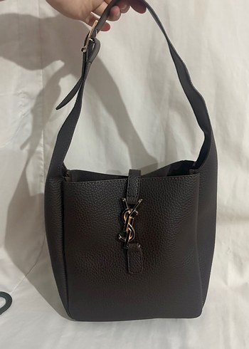 Kahverengi Deri Tokalı Kadın Omuz Çantası - Görsel 2