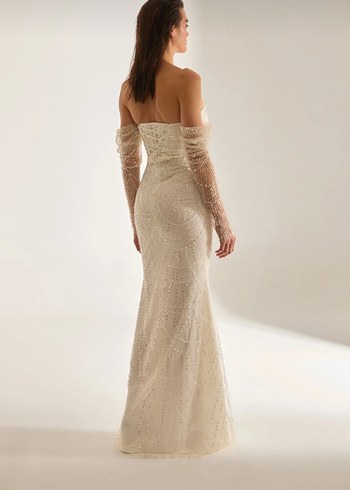 Straplez Beyaz Denizkızı Gelinlik - Görsel 2