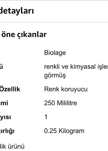 Diğer Biolage Color Last Mor Şampuan 250 ml
