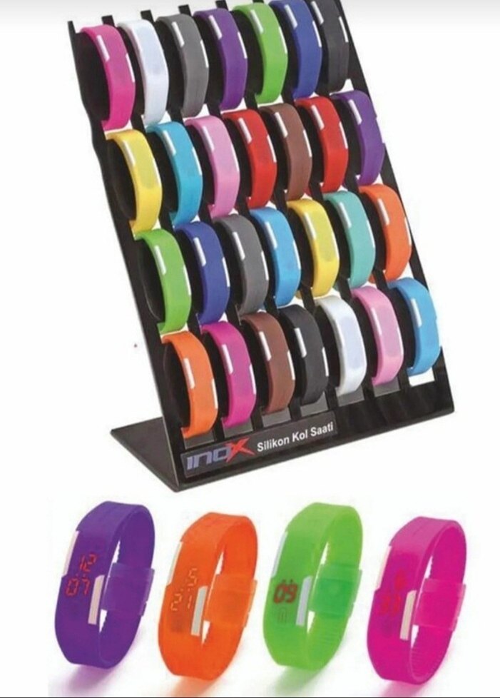 Pembe LED Ekranlı spor kol Saat - Görsel 4