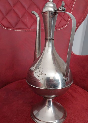 Parlak gümüş İşlemeli ibrik - Görsel 2