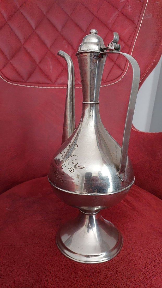 Parlak gümüş İşlemeli ibrik - Görsel 2