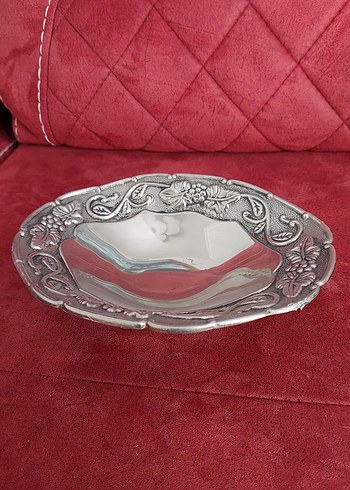 İşlemeli gümüş kaplama Dekorlu Tabak - Görsel 2