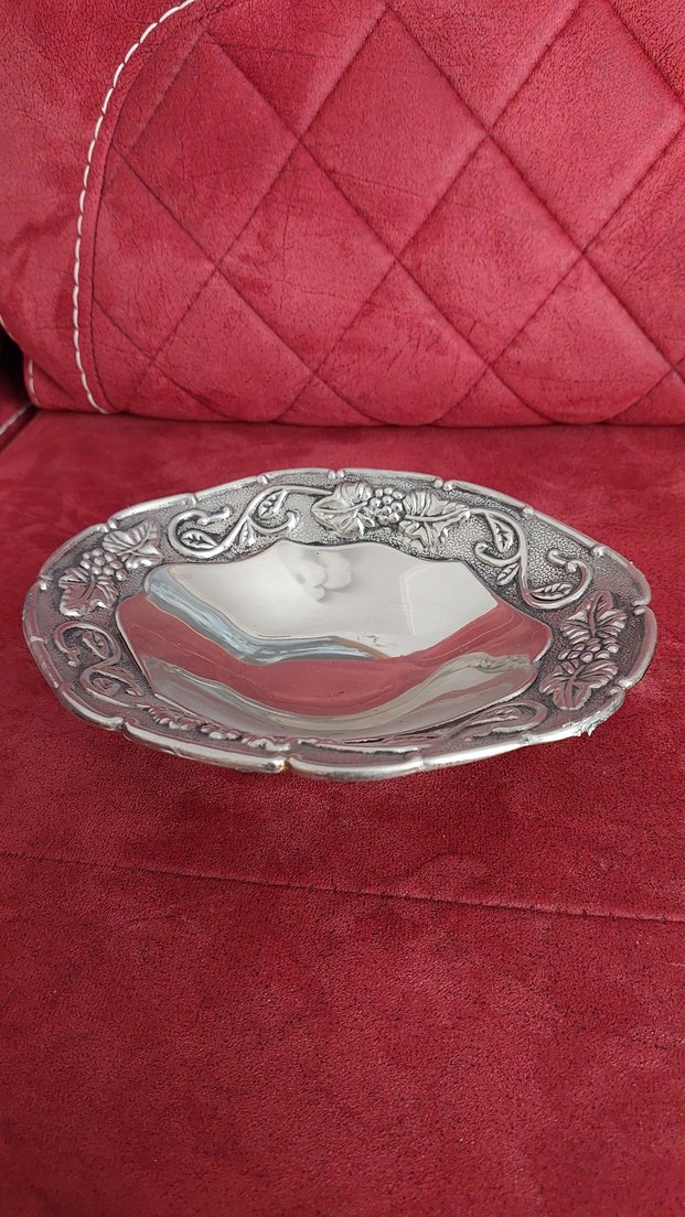 İşlemeli gümüş kaplama Dekorlu Tabak - Görsel 2