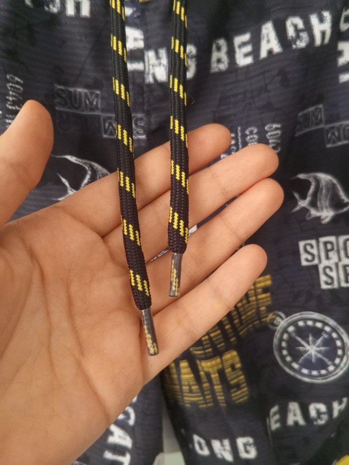 Sarı-Gri Desenli Erkek Mini Şort - Görsel 4