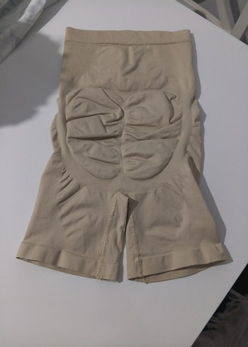 Bej Hamile Şort, Normal Boy, Dar Kesim - Görsel 5