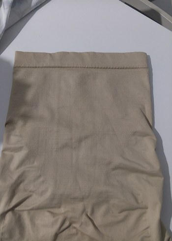 Bej Hamile Şort, Normal Boy, Dar Kesim - Görsel 3