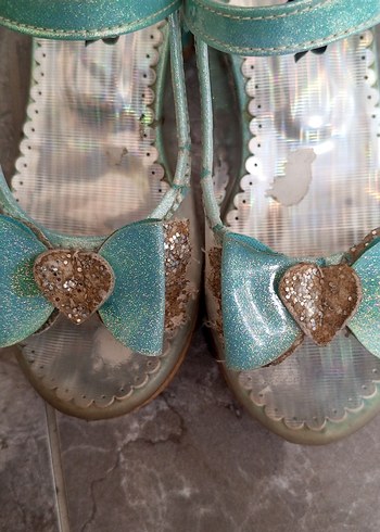 Kız Çocuk Turkuaz Fiyonklu Babet Ayakkabı - Görsel 4