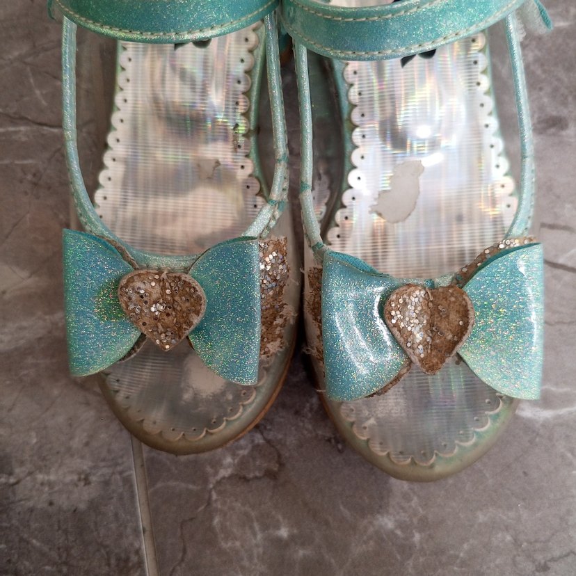 Kız Çocuk Turkuaz Fiyonklu Babet Ayakkabı - Görsel 4