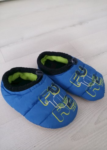 Erkek Çocuk Mavi Sıcak Ev Terliği - Görsel 2