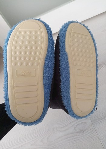 Erkek Çocuk Mavi Sıcak Ev Terliği - Görsel 4