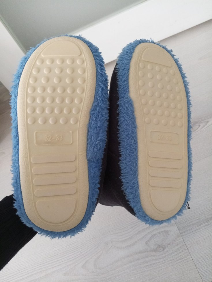 Erkek Çocuk Mavi Sıcak Ev Terliği - Görsel 4