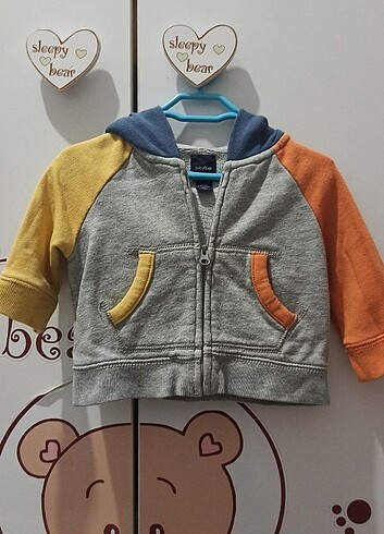 GAP erkek bebek fermuarlı sweatshirt 