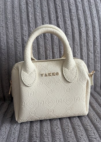 Vakko Beyaz Deri Kadın Omuz Çantası - Görsel 2