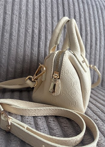 Vakko Beyaz Deri Kadın Omuz Çantası - Görsel 3